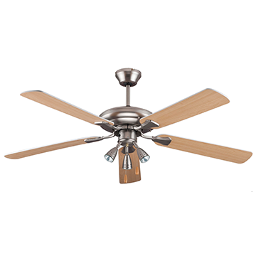 Decorative Ceiling Fan with White Fan Blade Metallic Black