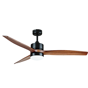 Decorative Ceiling Fan with White Fan Blade Metallic Black